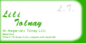 lili tolnay business card